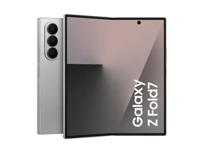 Samsung Galaxy Z Fold7 in Silver Shadow