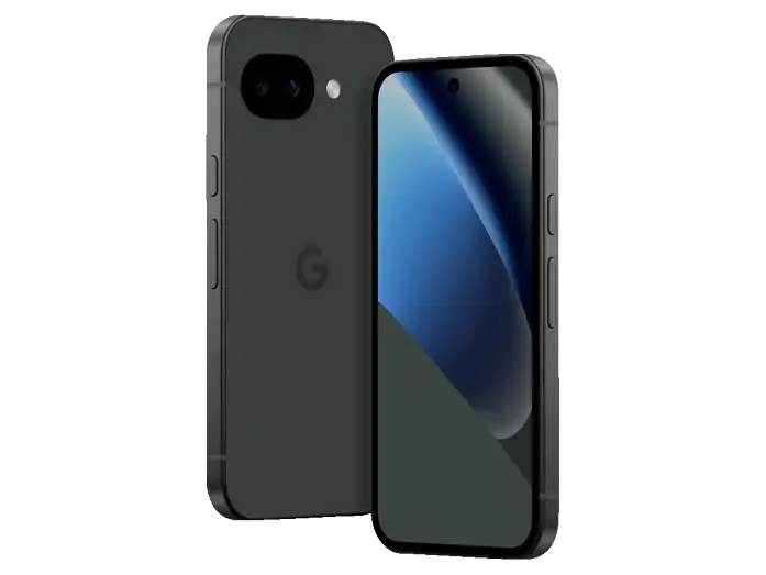 Google Pixel 10a in Obsidian, Rück- und Vorderseite