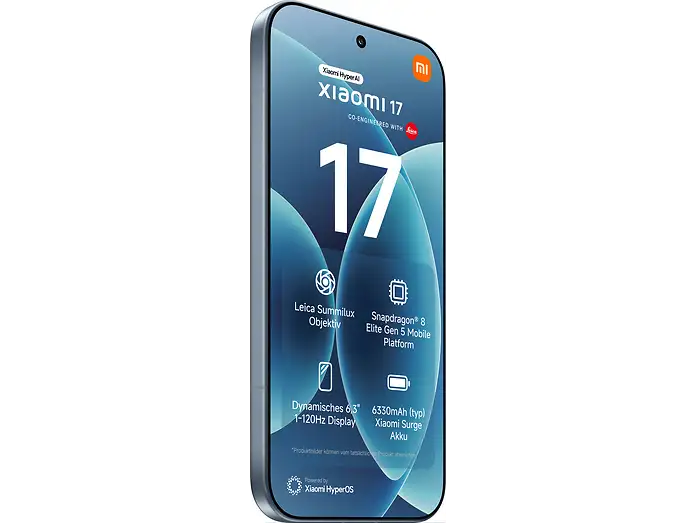 Xiaomi 17, Display schräg von vorne