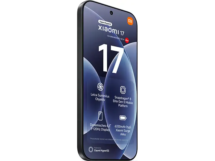 Xiaomi 17, Vorderseite schräg