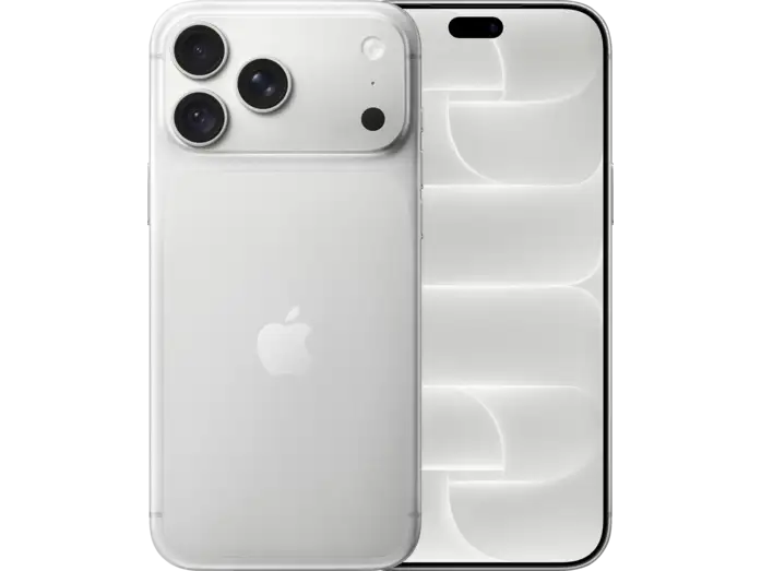 Apple iPhone 18 Pro in Silber, Rück- und Vorderseite
