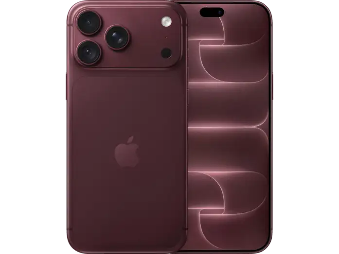 Apple iPhone 18 Pro in Burgunder, Rück- und Vorderseite