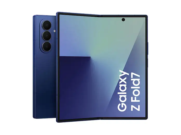 Samsung Galaxy Z Fold7 in Blue Shadow, aufgeklappt