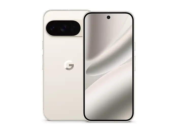 Google Pixel 10 Pro in Porcelain, Rückseite und Vorderseite
