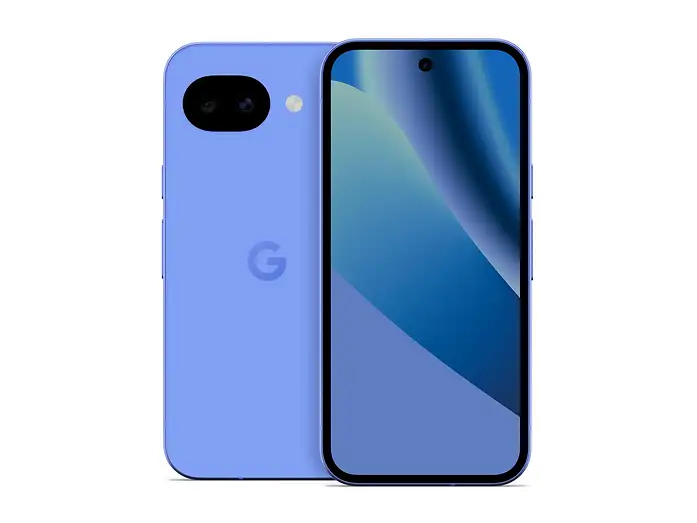 Google Pixel 10a in Lavender, Rück- und Vorderseite