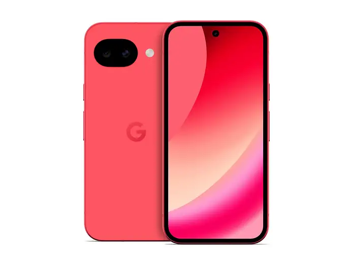 Google Pixel 10a in Berry, Rück- und Vorderseite