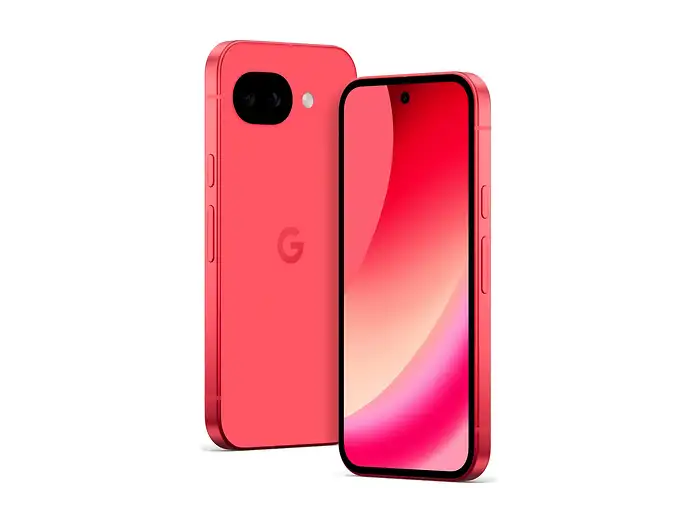 Google Pixel 10a in Berry, schräg von hinten